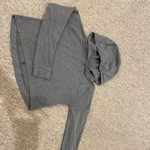 Lululemon crop top hoodie in gray
